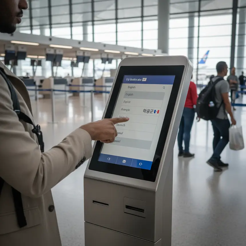 Airport self check-in