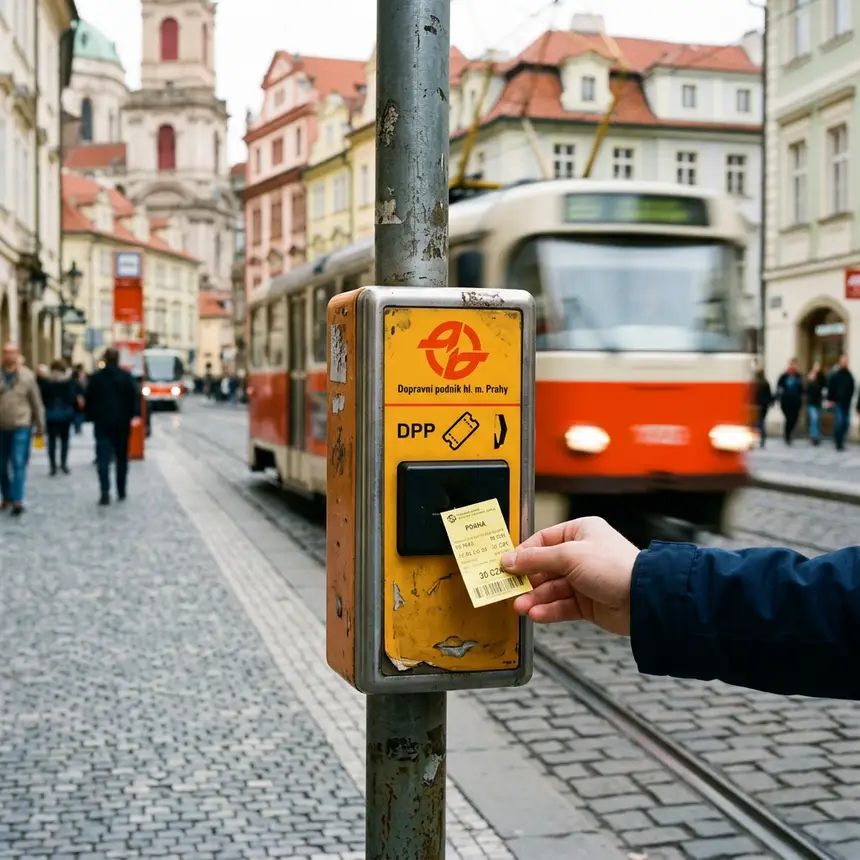 Prague tram ticket