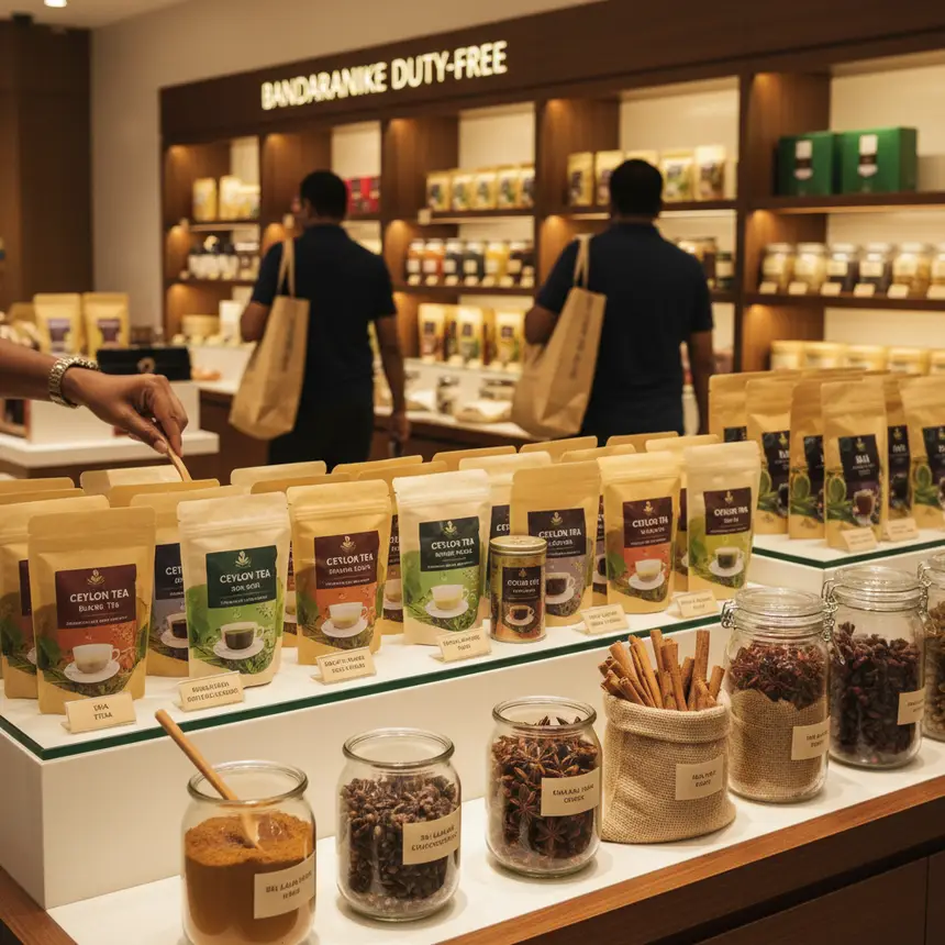 Sri Lanka airport duty-free shop