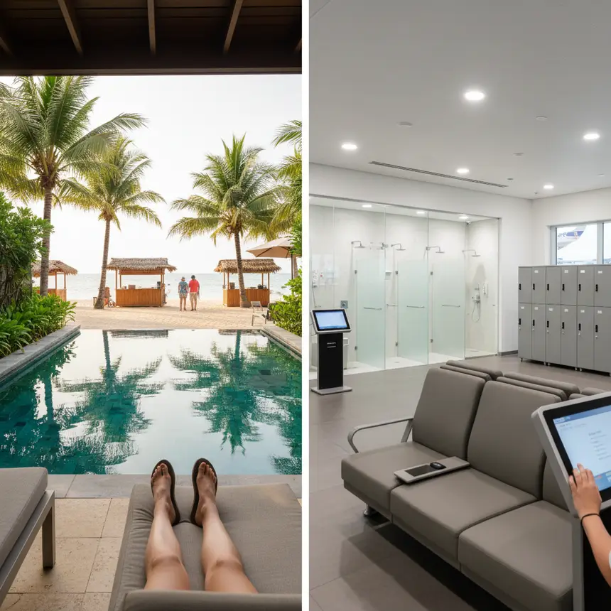 Phuket pool access room, Nai Yang Beach, departure lounge