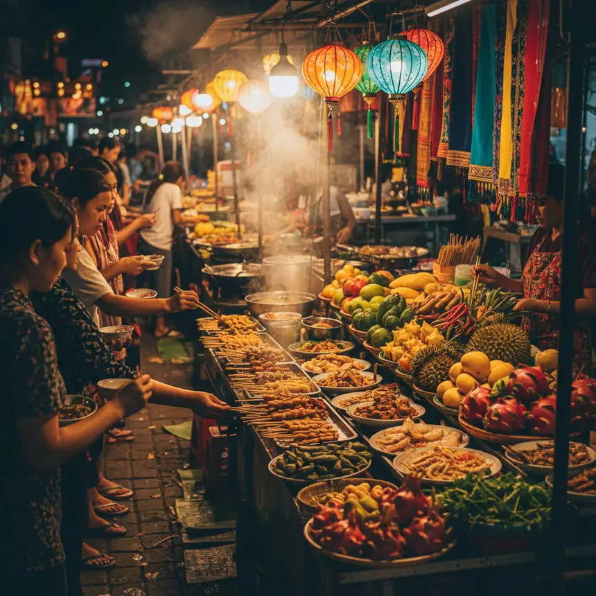 Myanmar Street Food Market