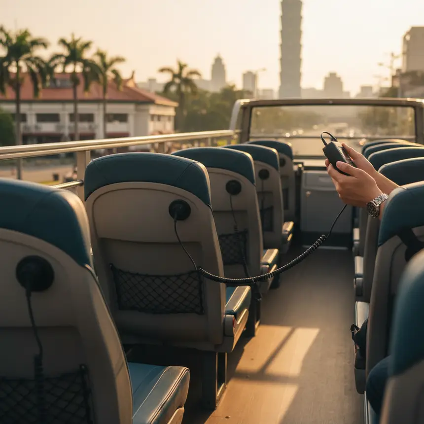 City tour bus interior seating