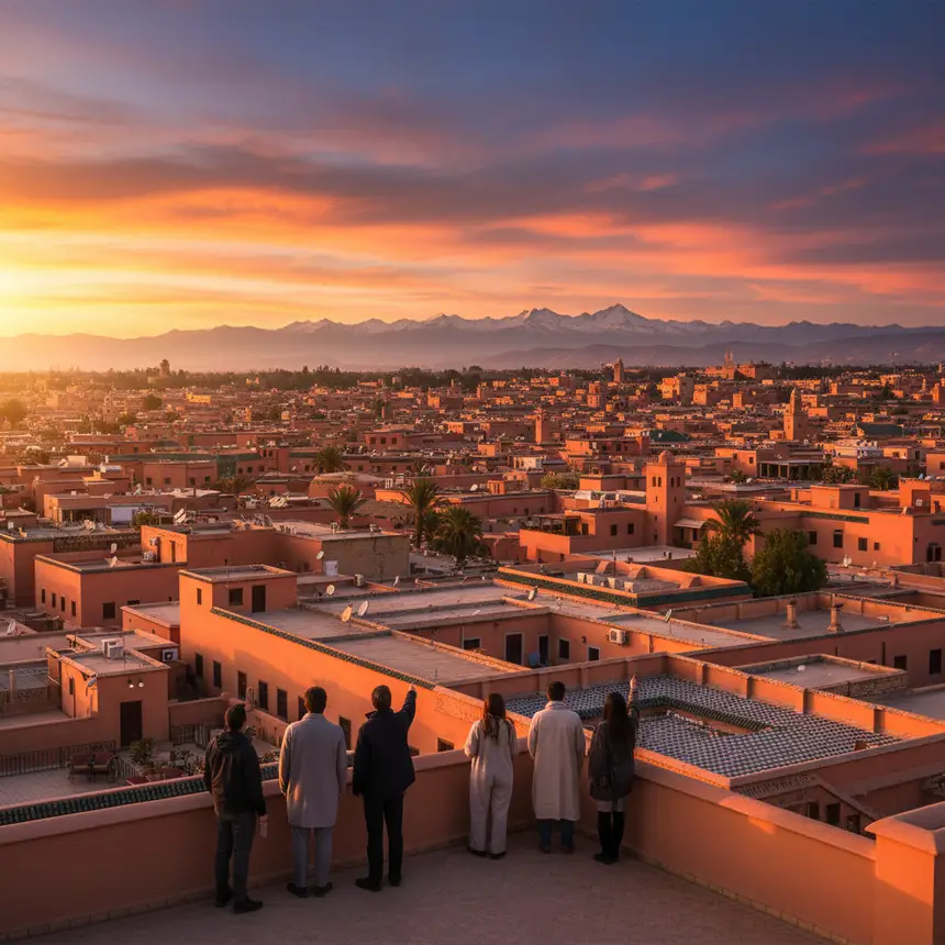Marrakesh city panorama