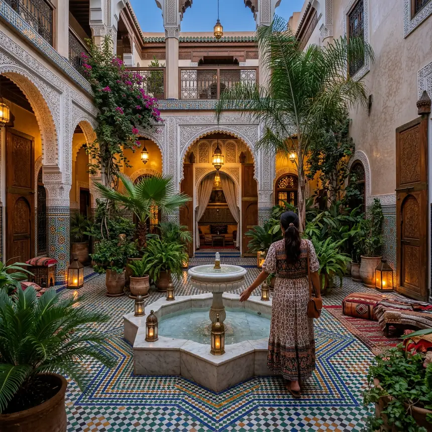 Moroccan Riad courtyard