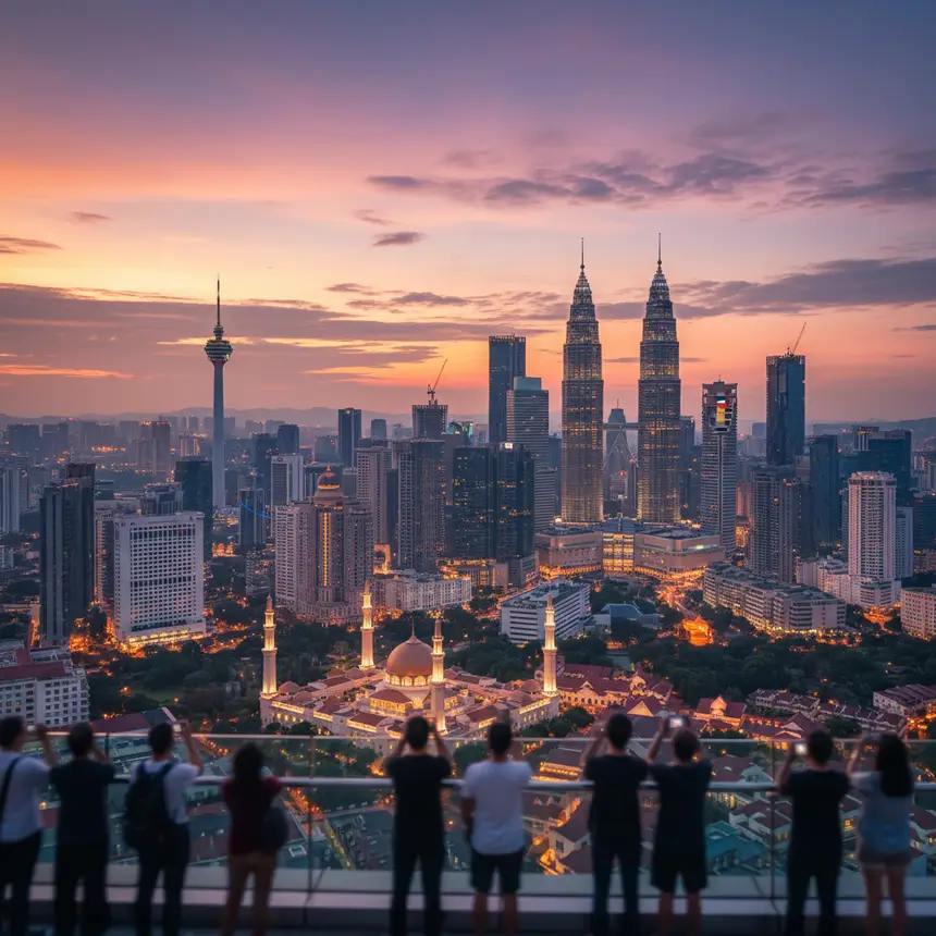 Kuala Lumpur city night view