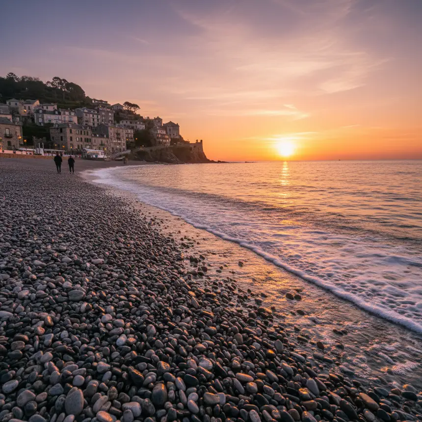 Brighton beach sunset