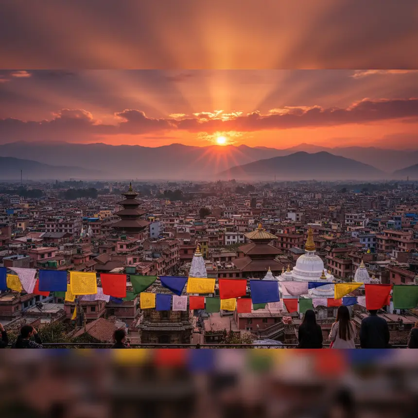Panoramic Kathmandu view, Kathmandu cityscape