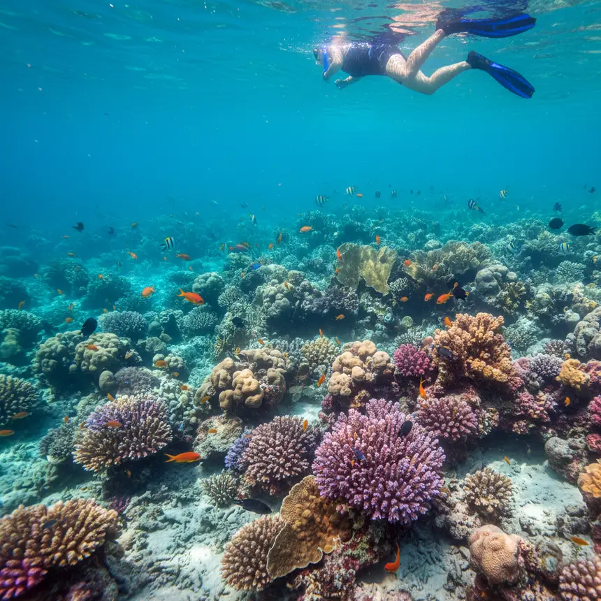 Gili Asahan snorkeling coral reef