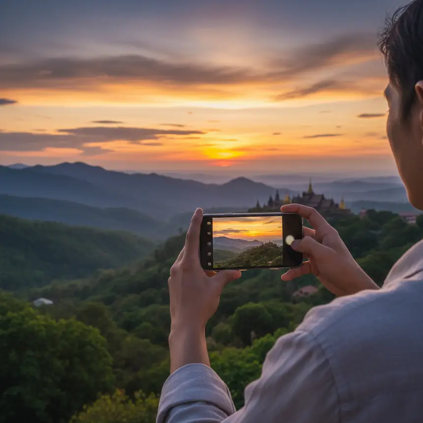 Chiang Mai sunset view