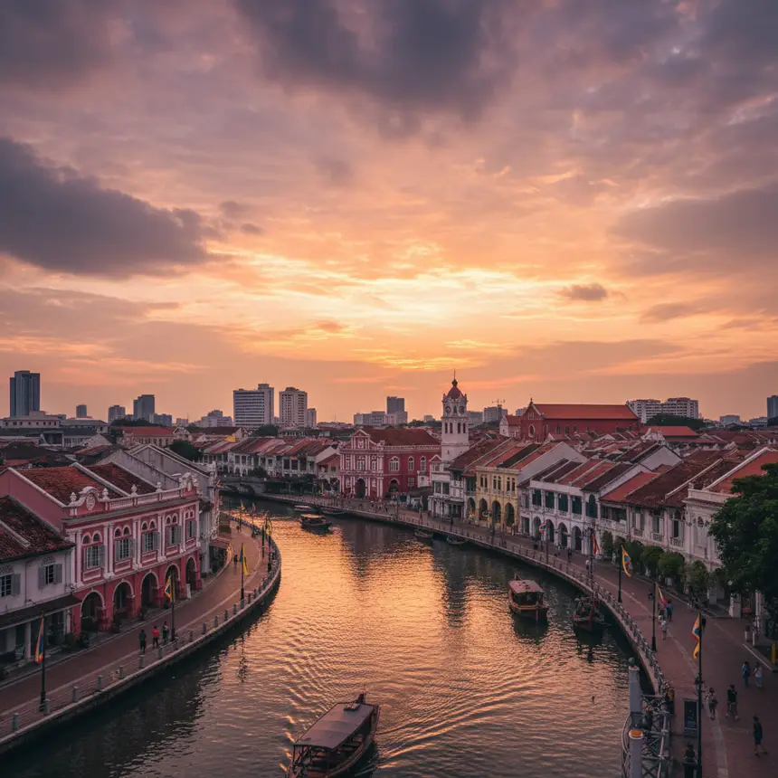 Melaka historic city skyline