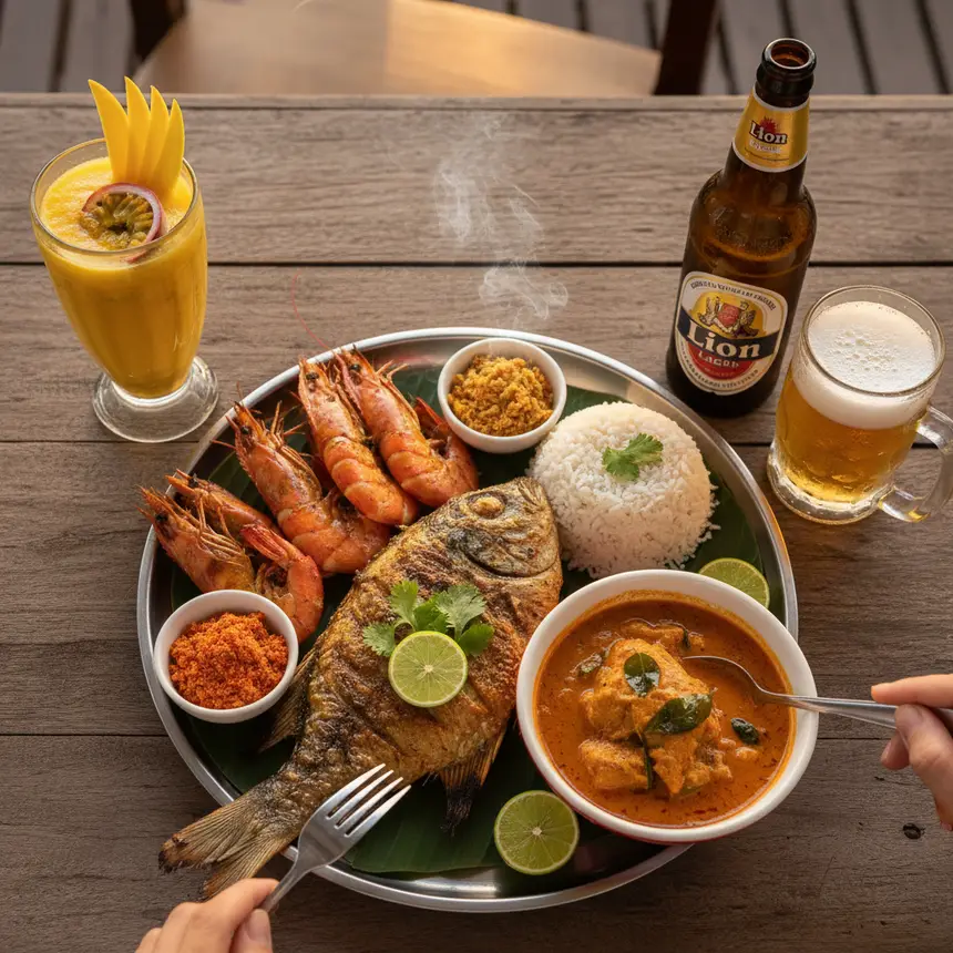 Sri Lankan seafood platter