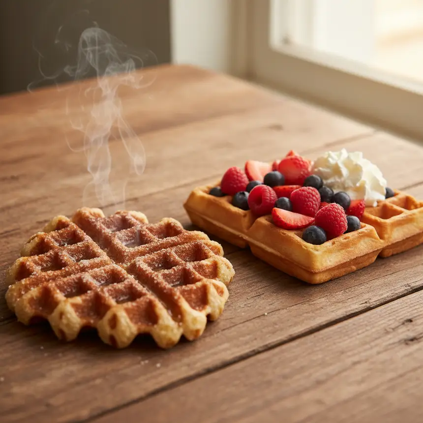 Liege waffle, Brussels waffle