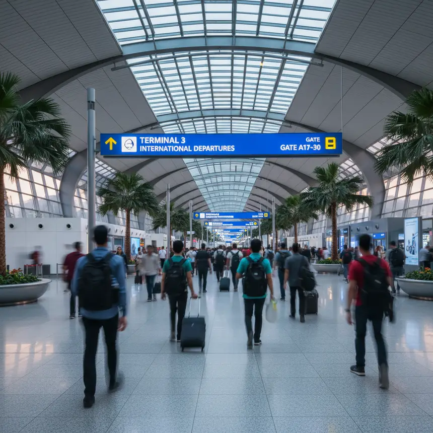 Inside Jakarta airport