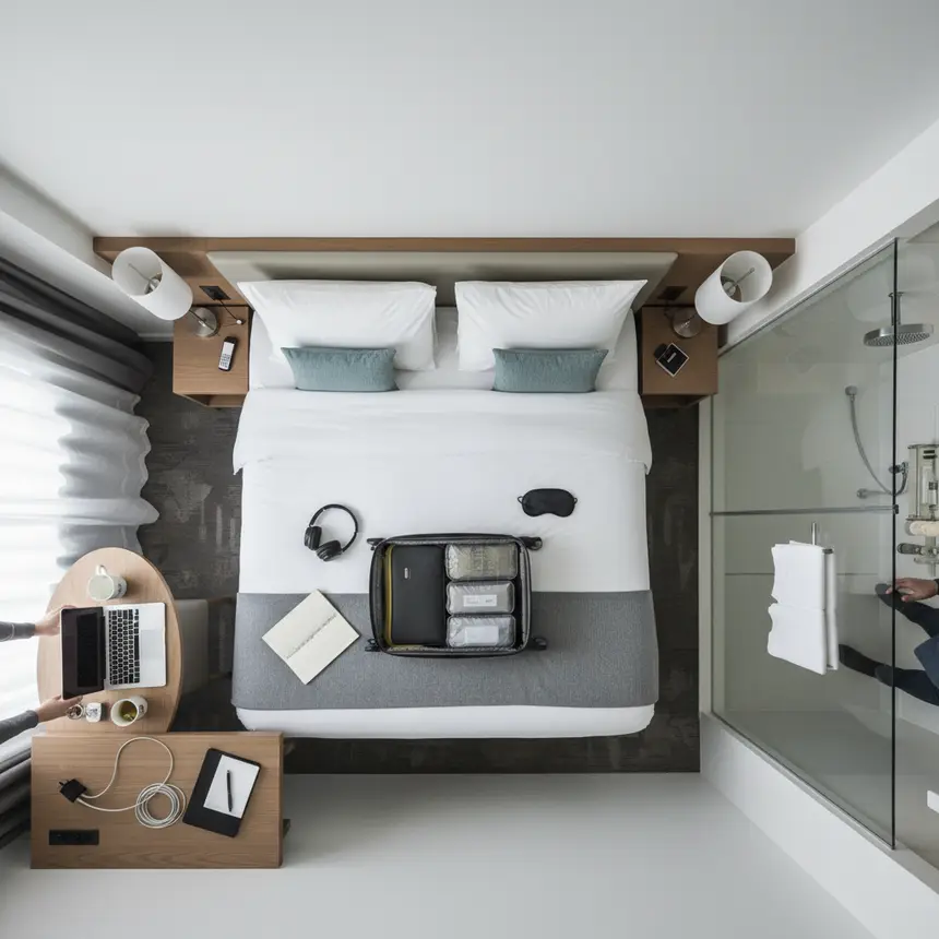 Airport hotel room