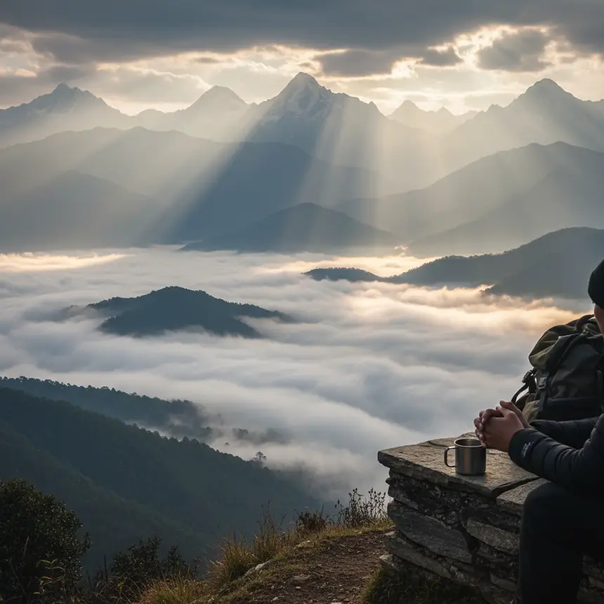 Bhutan valley peaceful scenery