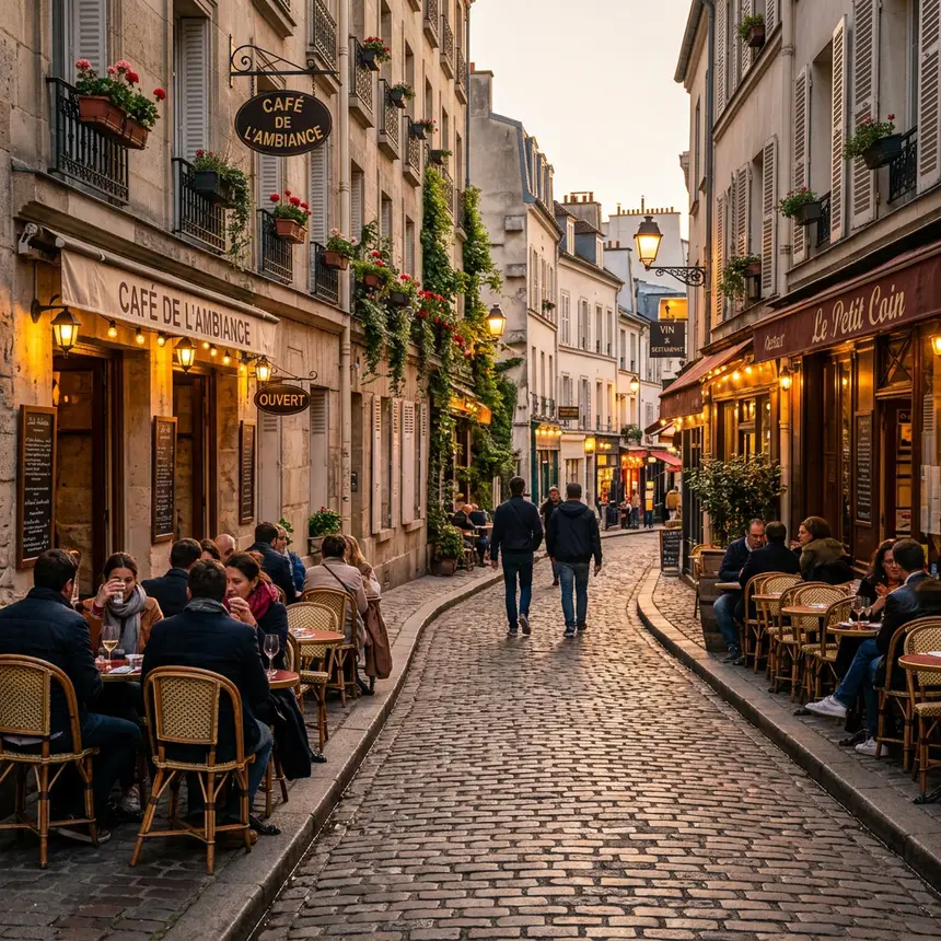 Paris street cafe
