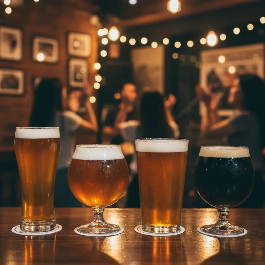 Craft beer selection