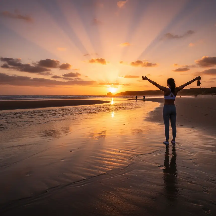 Sunset sky mirror