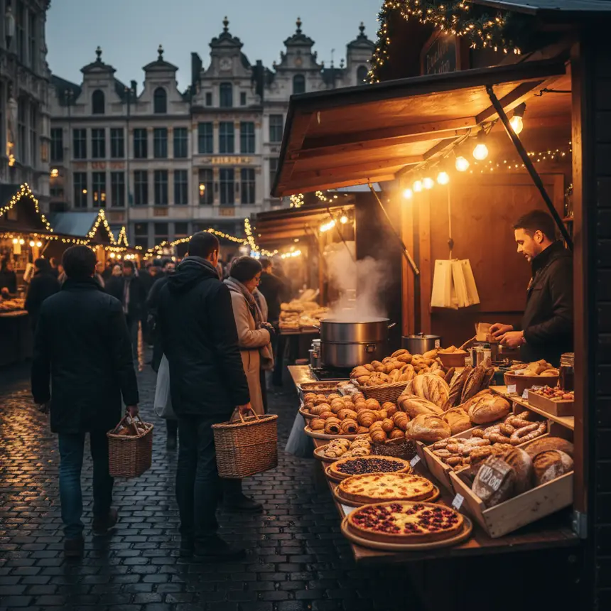 Brussels local market food