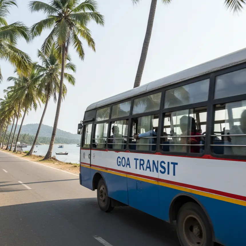 Goa local bus ride