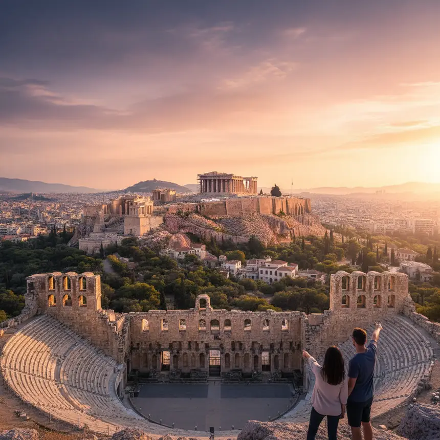 Philopappos Hill Acropolis panorama