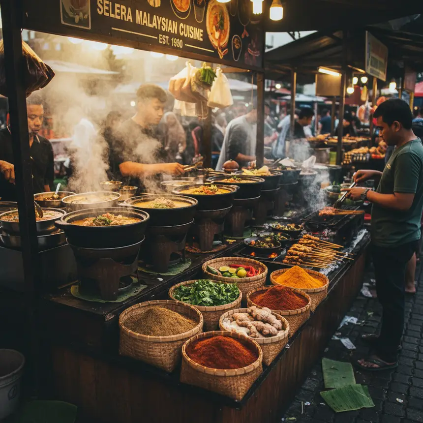 Kuala Lumpur street food market