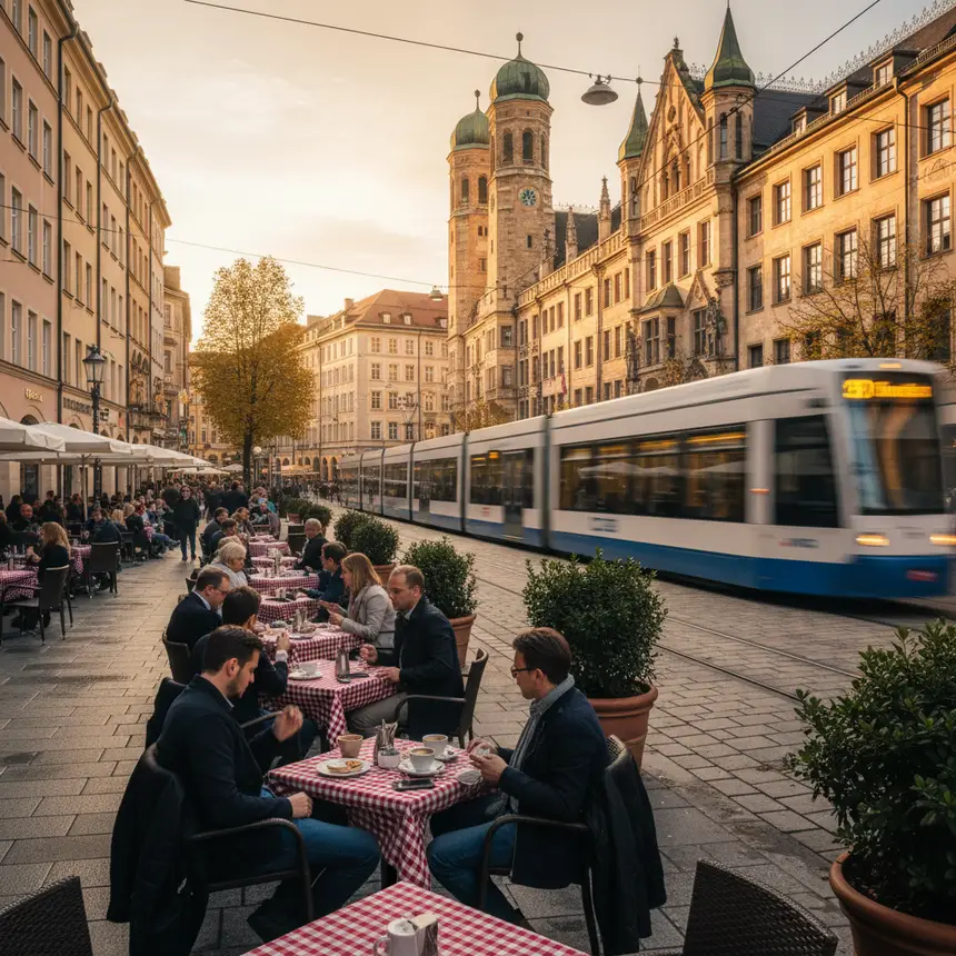 Munich city center overview