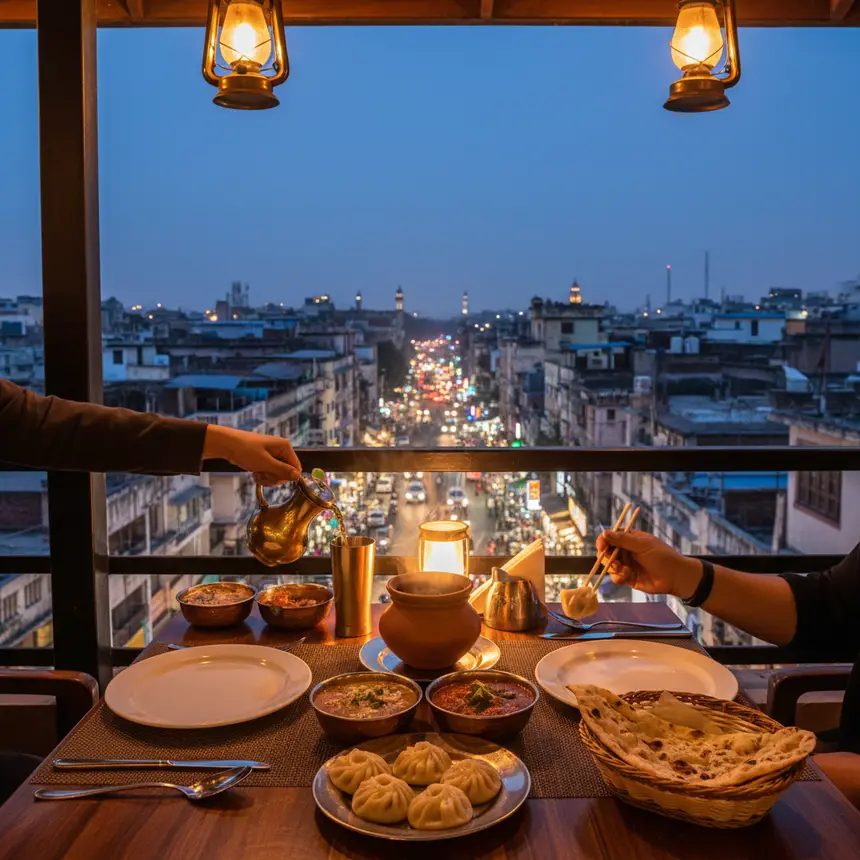 Paharganj rooftop restaurant