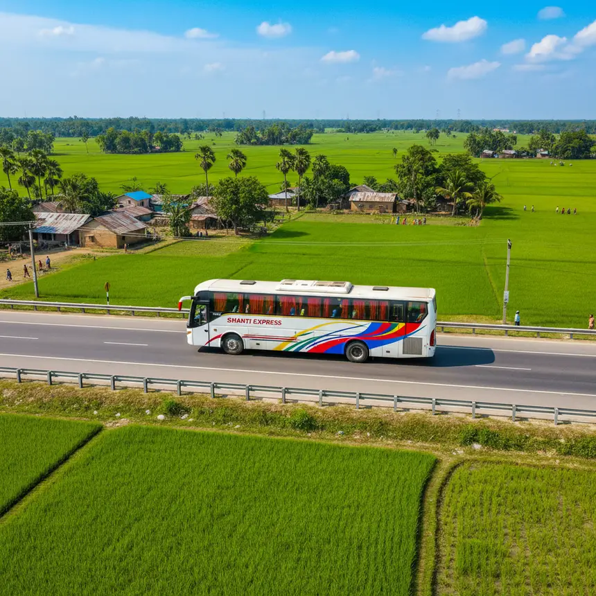 Bangladeshi highway rural view