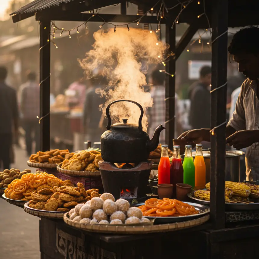 Bangladeshi street food stall