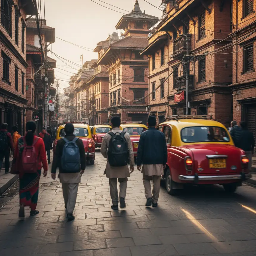 Kathmandu transport, local street