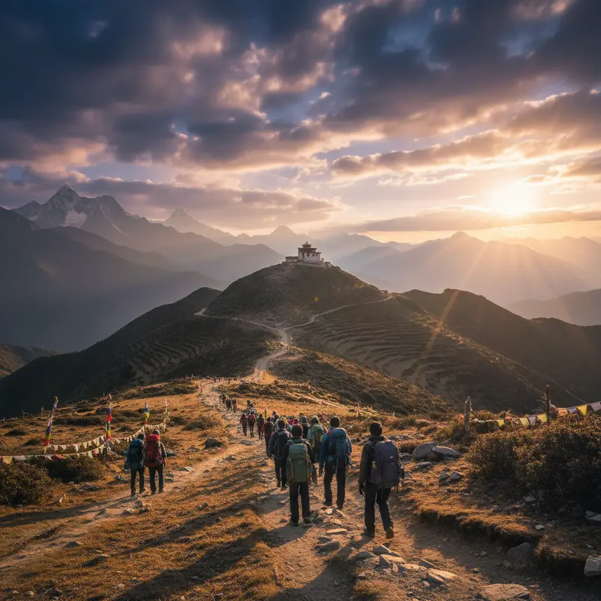 Nepal trekking scenery