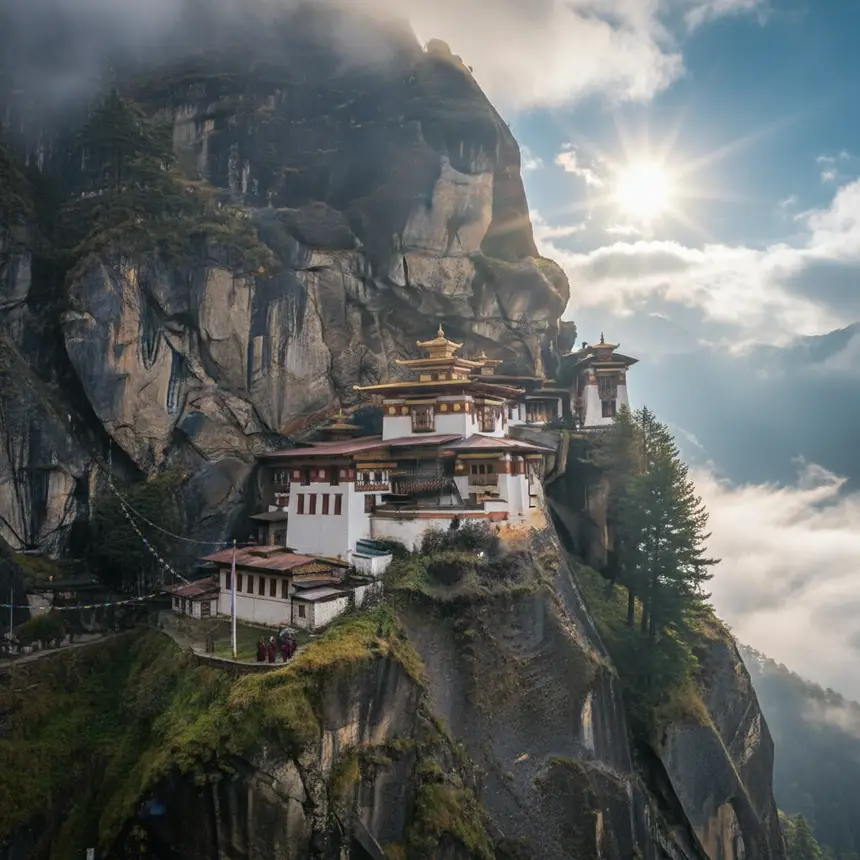 Panoramic view of Taktsang Monastery