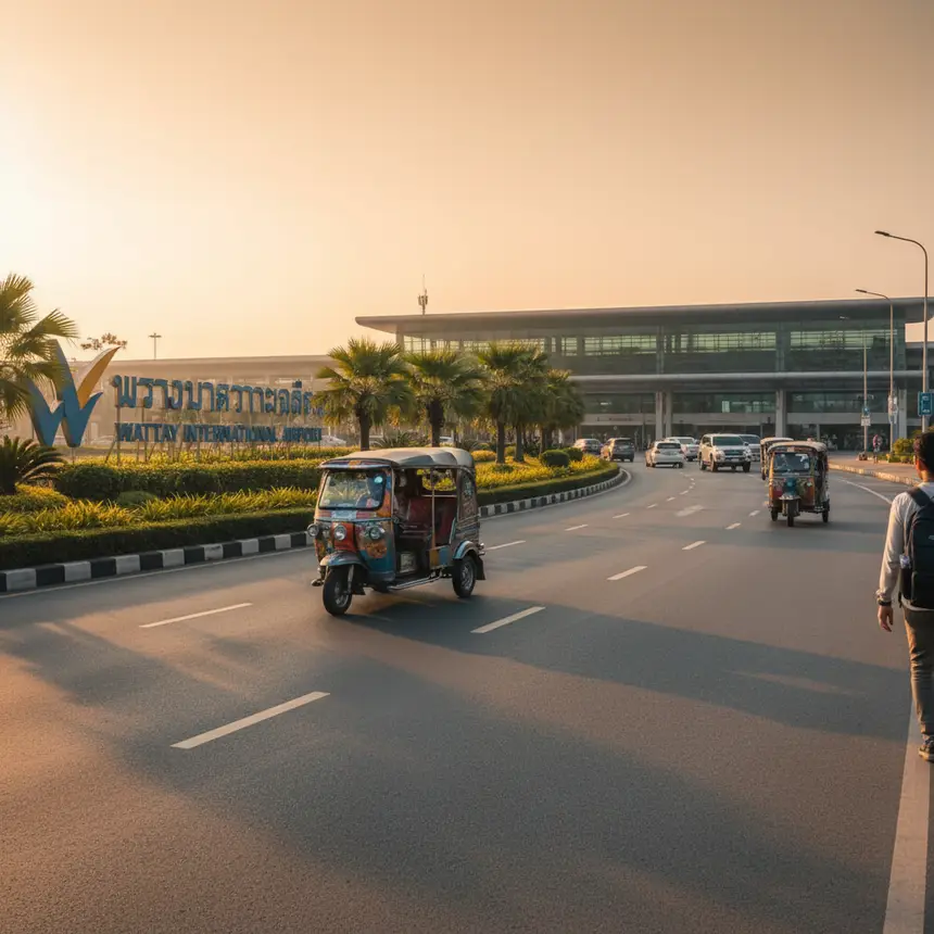 Road to Vientiane Airport