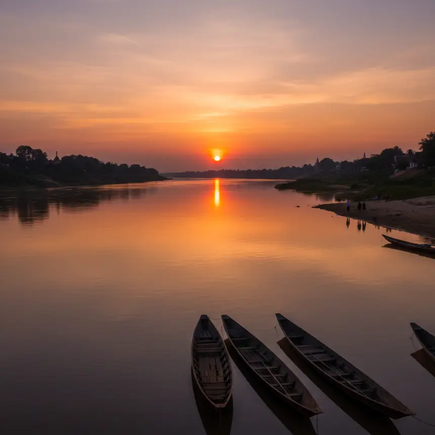 Mekong River sunset