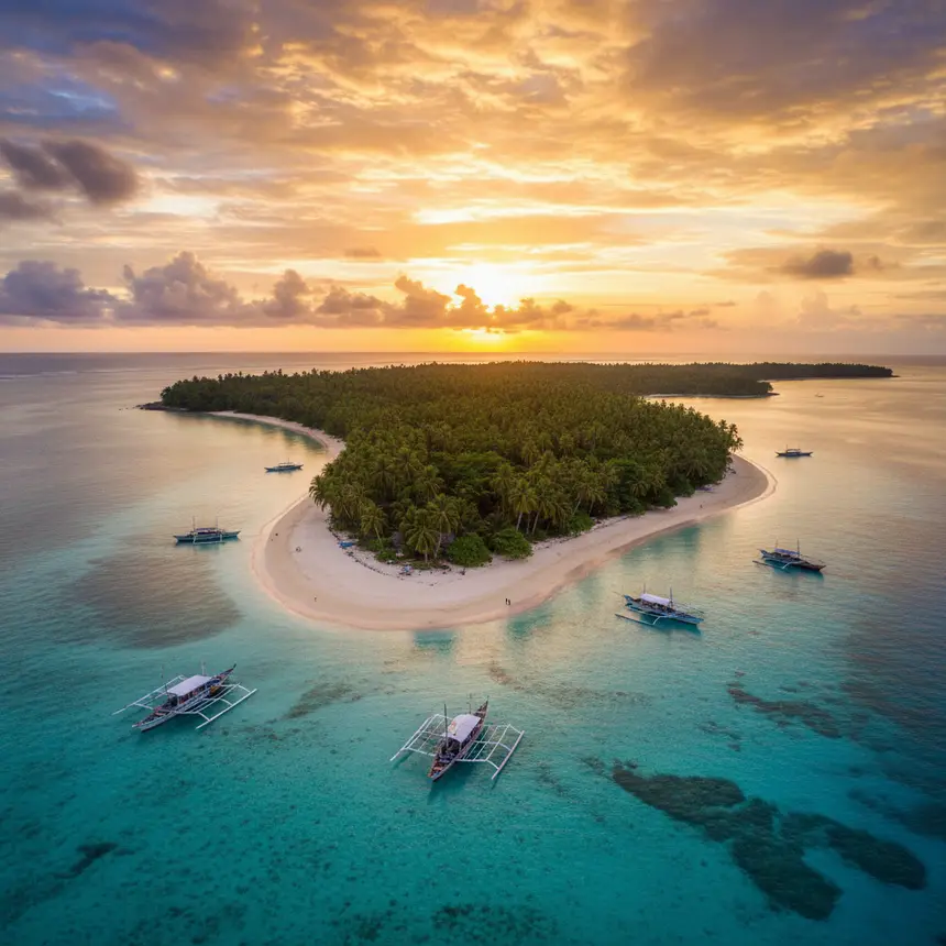 Gili Islands scenery, emerald sea