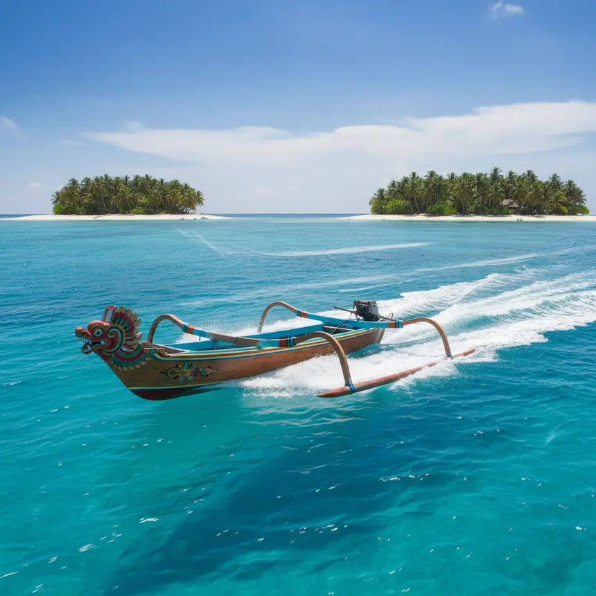 Speedboat travel, island hopping