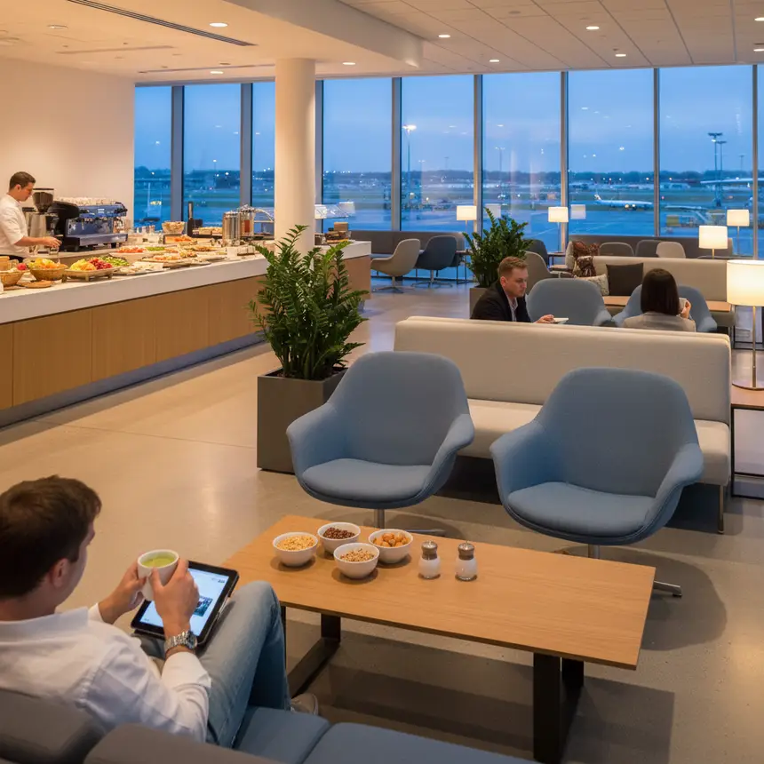 Airport lounge relaxation