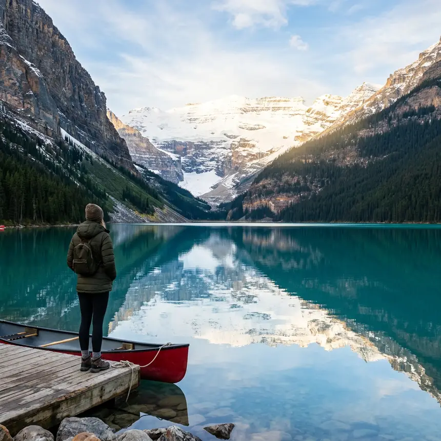 Lake Louise glacial reflection