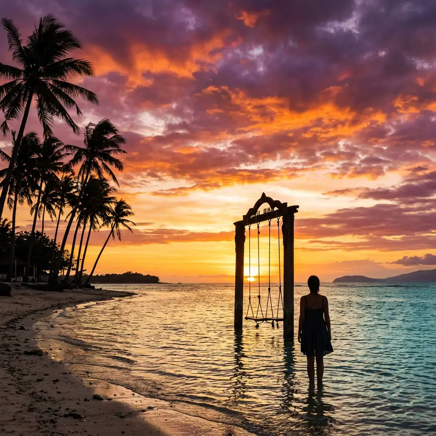 Gili Air sunset view