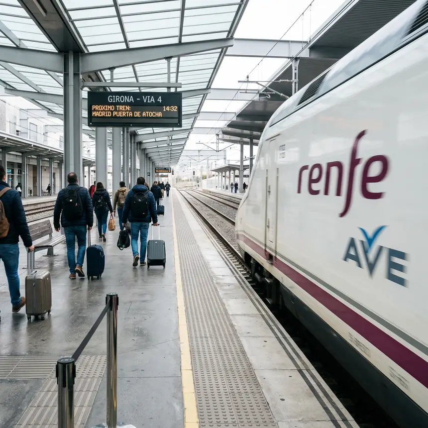 Spanish high-speed train station