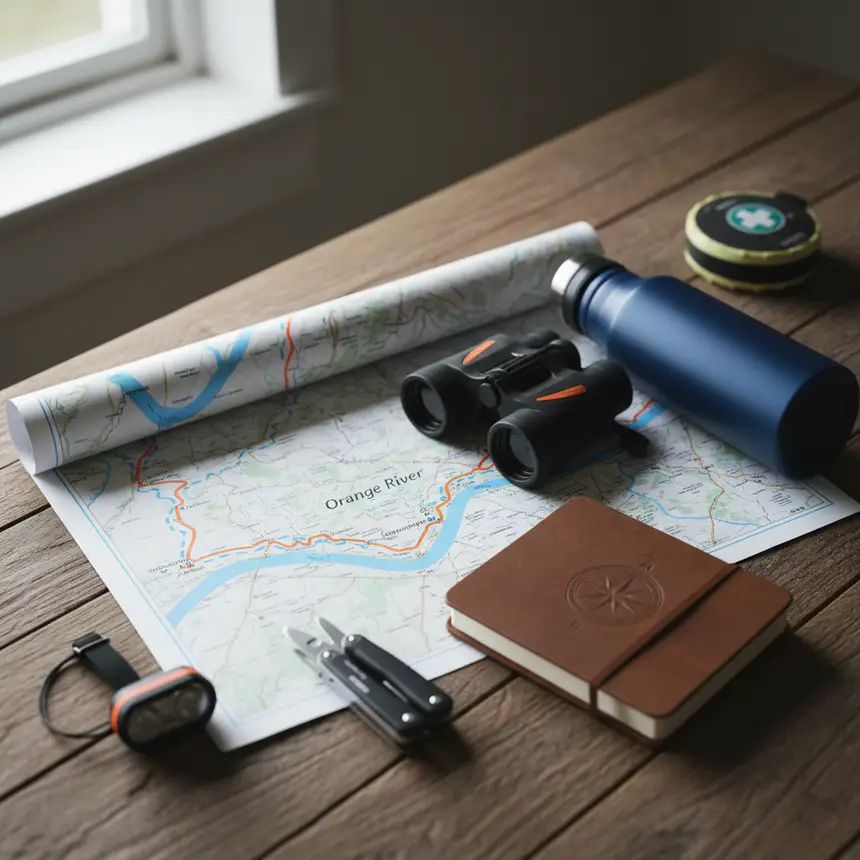 South Africa Orange River Journey Map