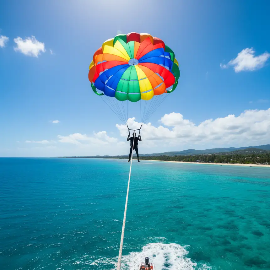Parasailing adventure, water sports, Pattaya ocean