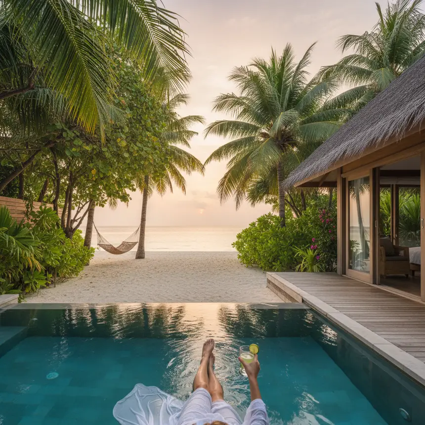 Maldives beach villa