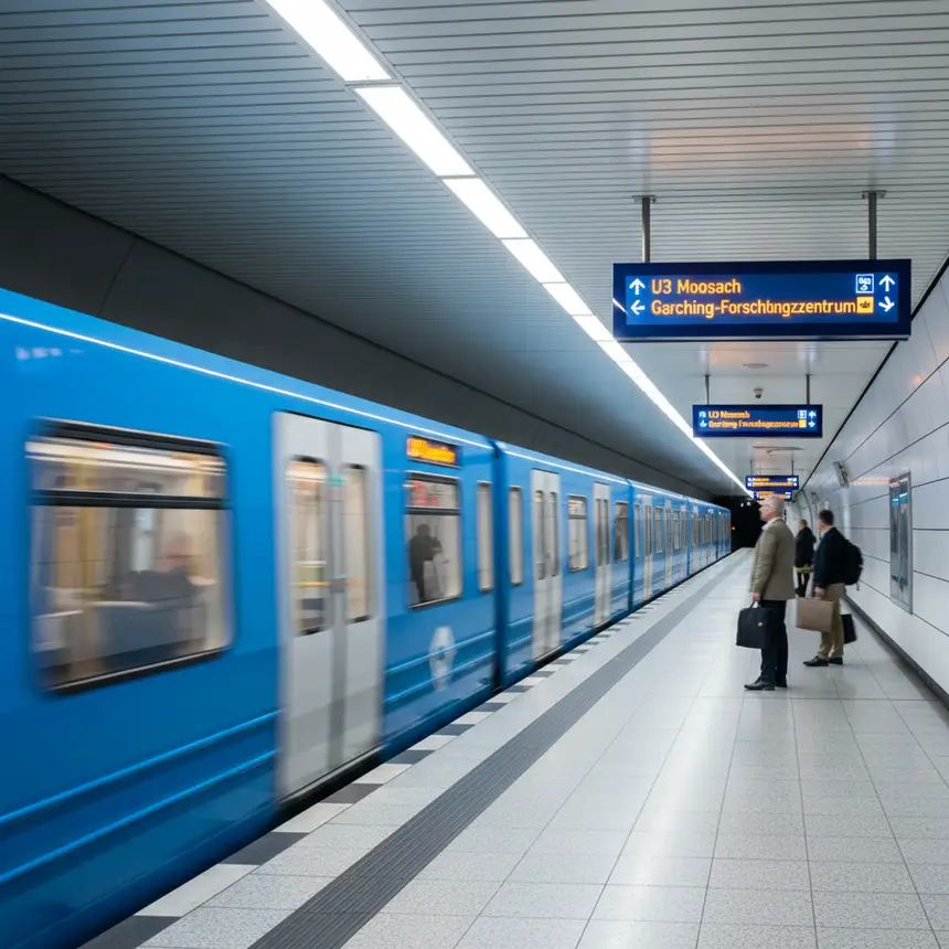Munich subway station view
