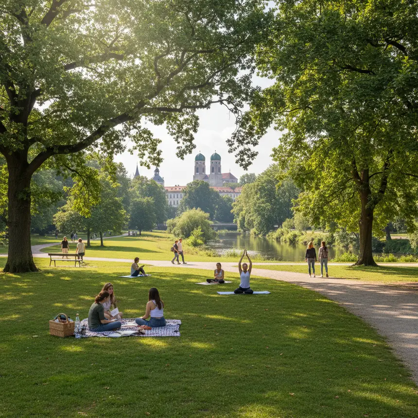 Munich park relaxation