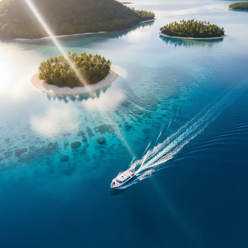 Fiji island hopping view