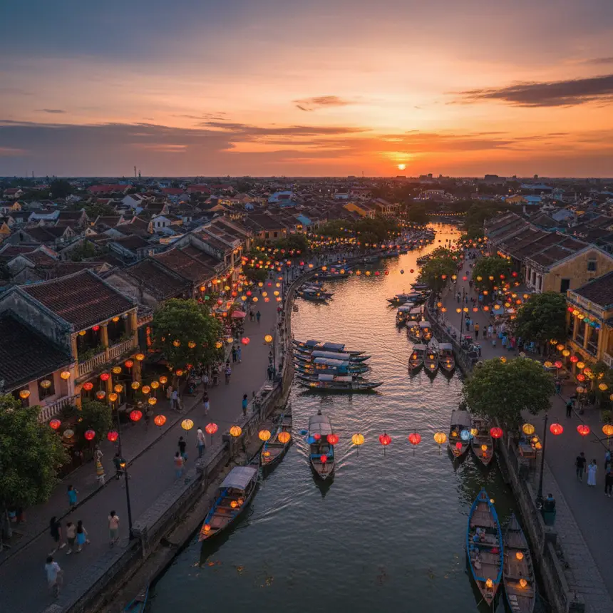 Hoi An Ancient Town at sunset