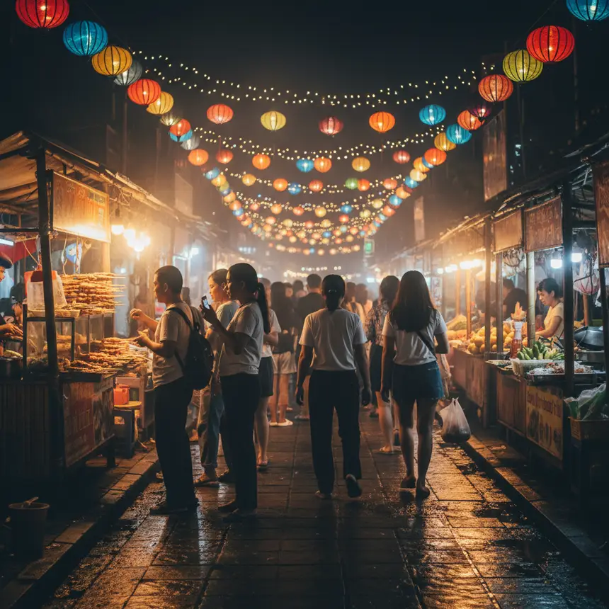 Da Nang night market scene