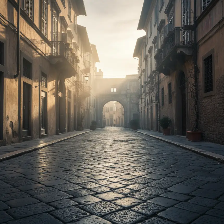 Winter Italy landscape
